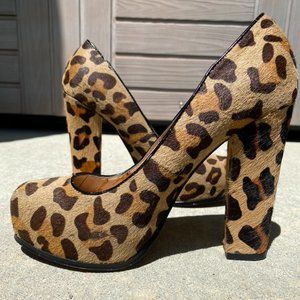 Steve Madden Sarina Calf Hair Leopard Pumps